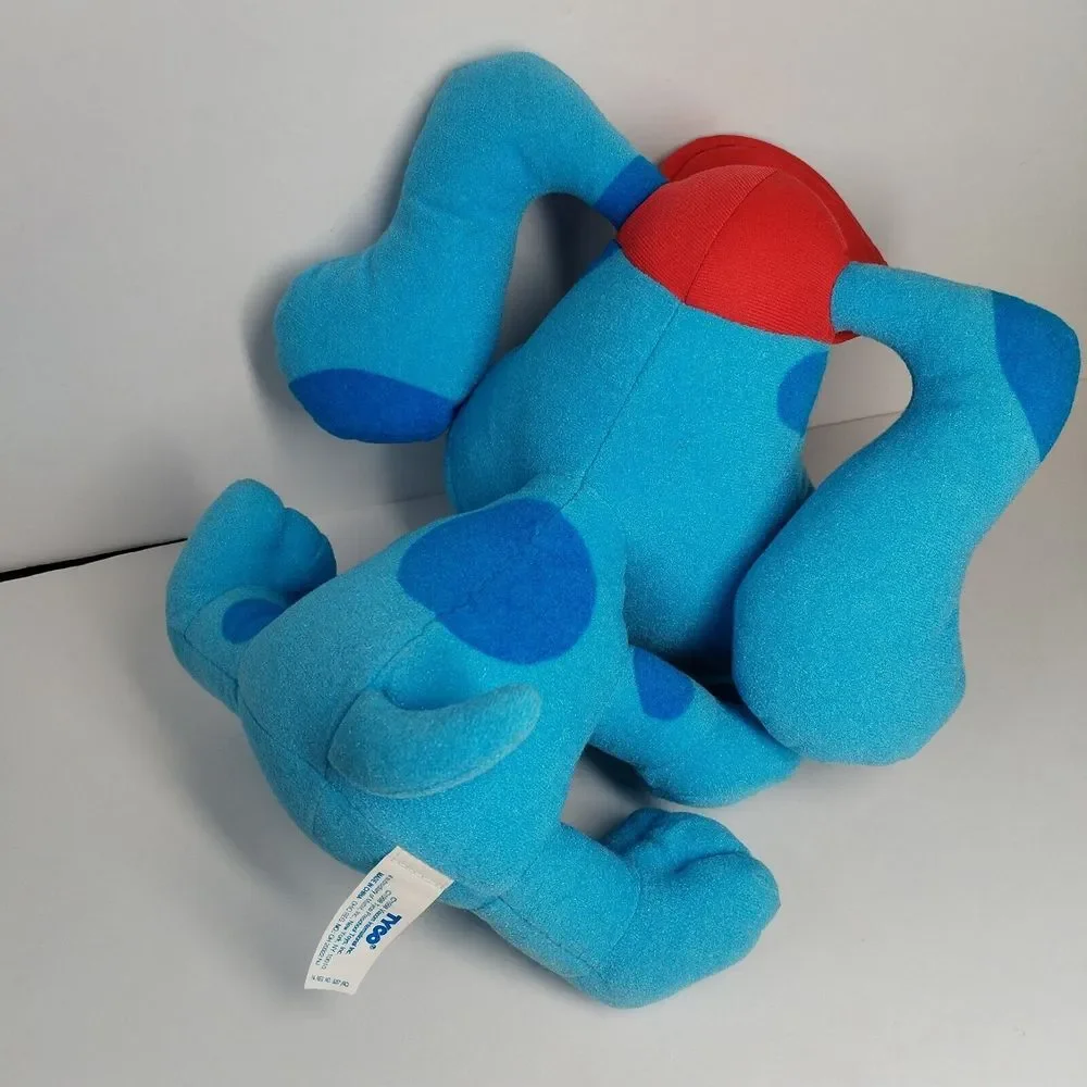 Vintage 1998 Tyco Blues‎ Clues Stuffed Plush Dog With Red Hat Clue Keeping Blue